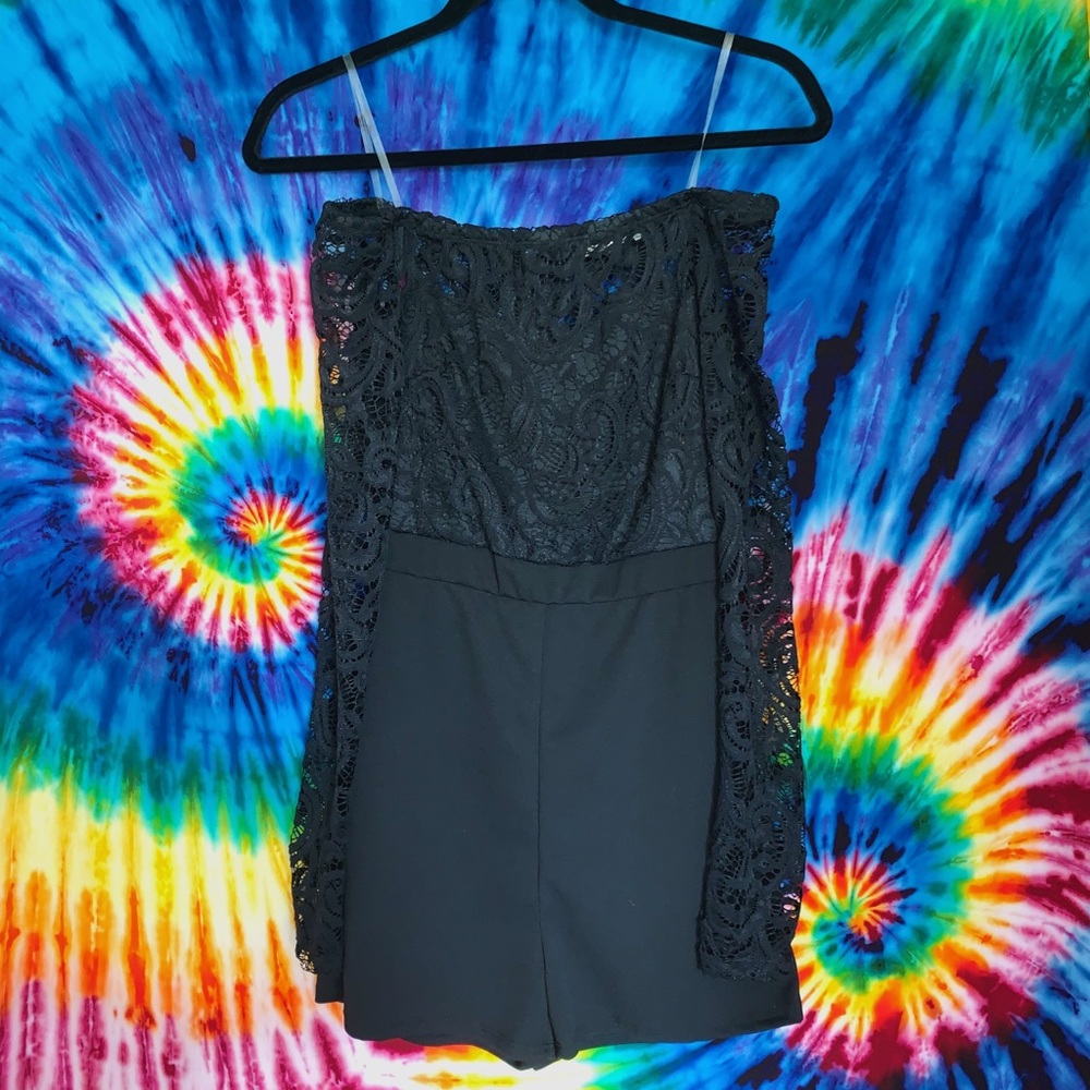 Charlotte Russe Small Black Semi Formal Romper